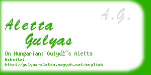 aletta gulyas business card